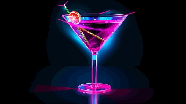 un bicchiere di martini con una fette di limone e una fetta di limone