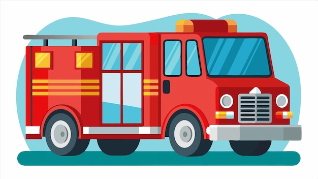 un camion dei vigili del fuoco rosso con la parola "fire truck" sopra
