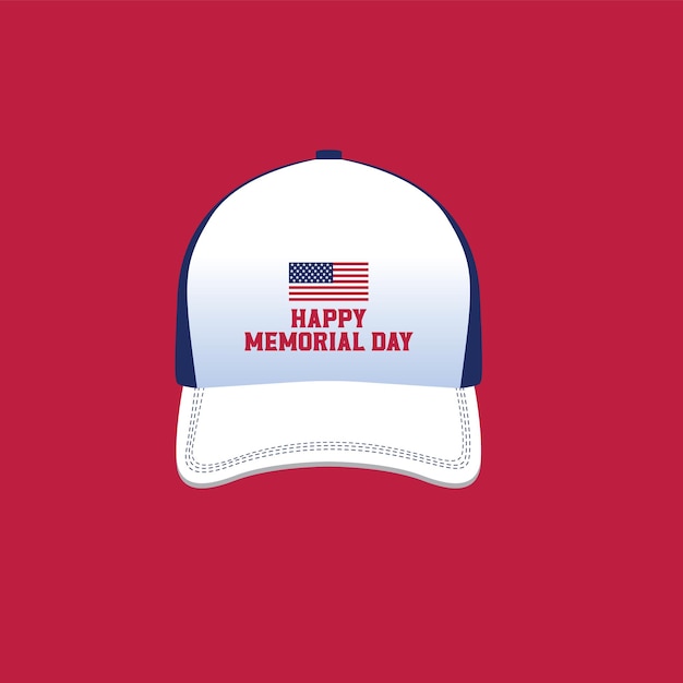 Un cappello patriottico con sopra la scritta happy memorial day.