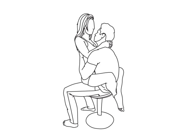 Un carino disegno di coppia