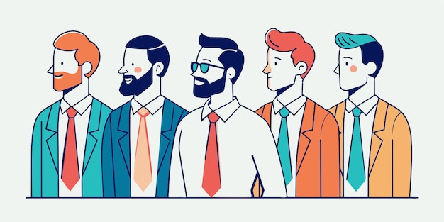 un cartone animato di tre uomini con una cravatta che dice quello con la cravatta rossa
