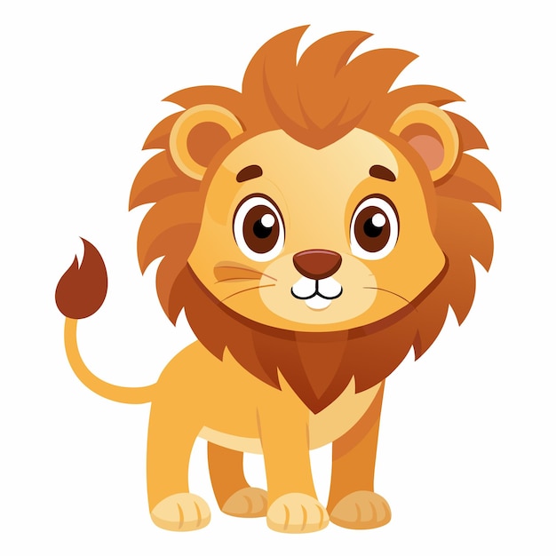 un cartone animato di un leone con un leone sulla parte anteriore