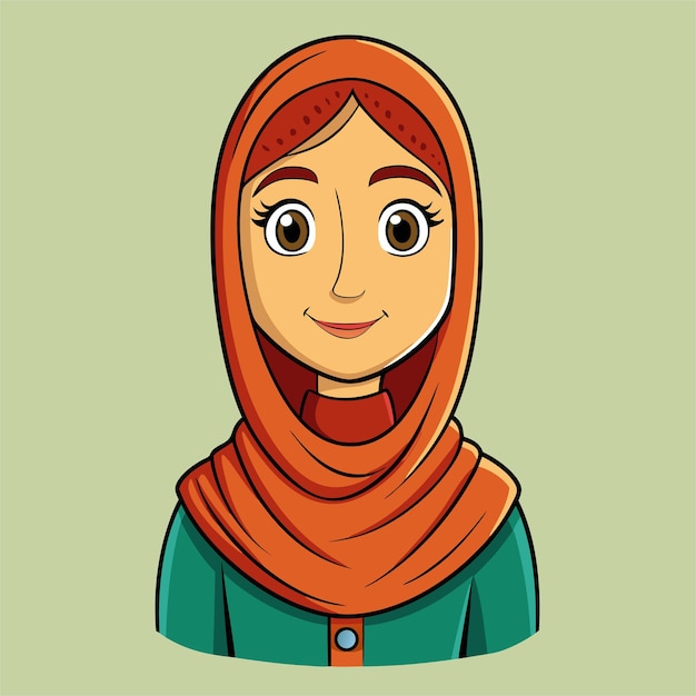 un cartone animato di una donna con una faccia che dice quot hijab quot