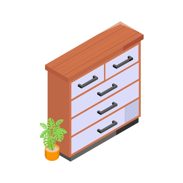 Un cassetto di legno con un design e uno stoccaggio moderni