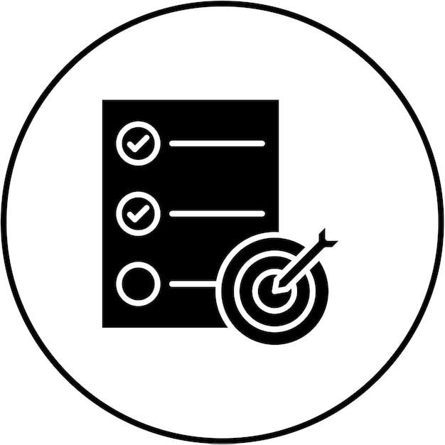 un cerchio con un diagramma che dice test su di esso