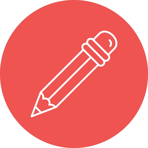 un cerchio rosso con una penna dentro