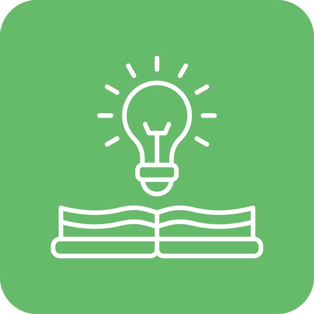 un cerchio verde con una lampadina su di esso