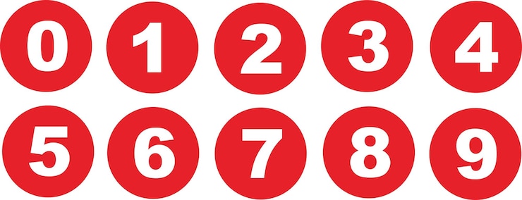 Vettore un certo numero di cerchi rossi