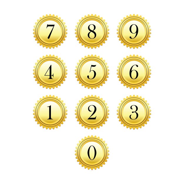 un certo numero di numeri set d'oro