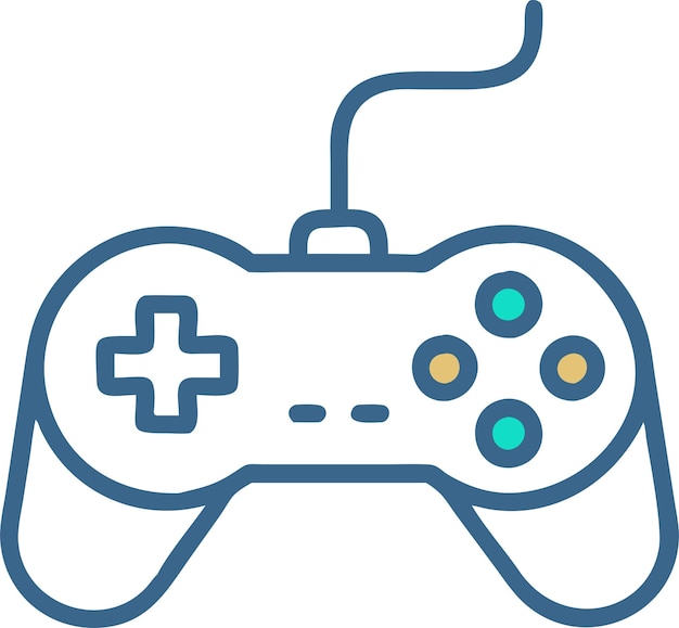 un controller blu e verde con una croce blu e verde