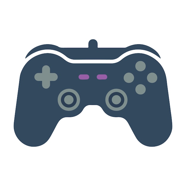 un controller di gioco blu e nero con un pulsante bianco