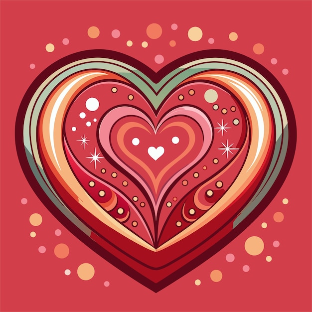 un cuore con le parole " cuore " su uno sfondo rosa
