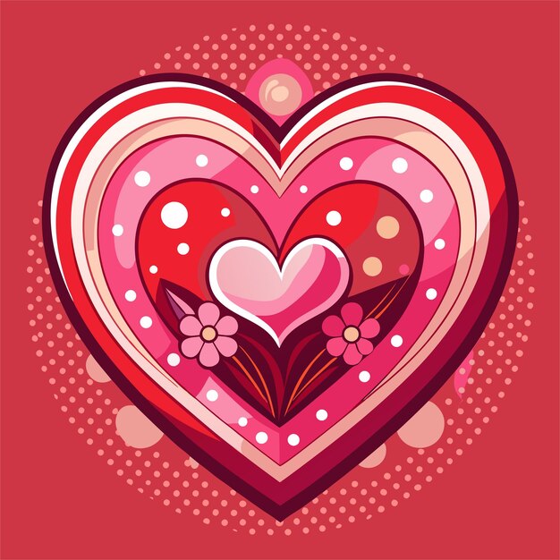 un cuore con un cuore in cima