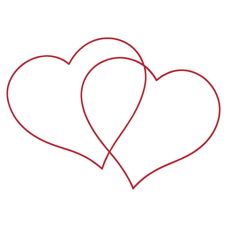Vettore un cuore rosso isolato