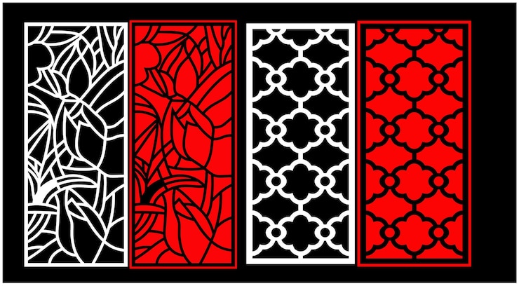 Un design nero e rosso con la scritta "love" sul fondo.