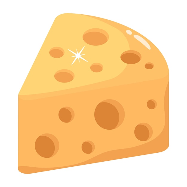 Un design piatto icona di formaggio