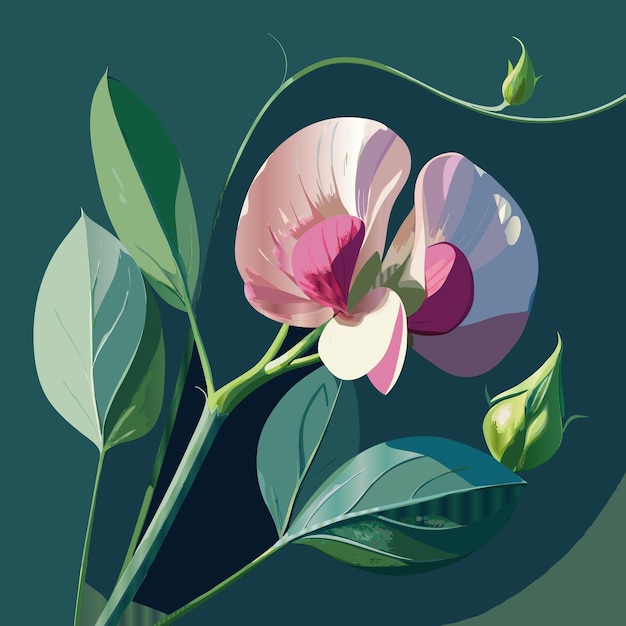 un dipinto di fiori con la parola "fiori" sopra