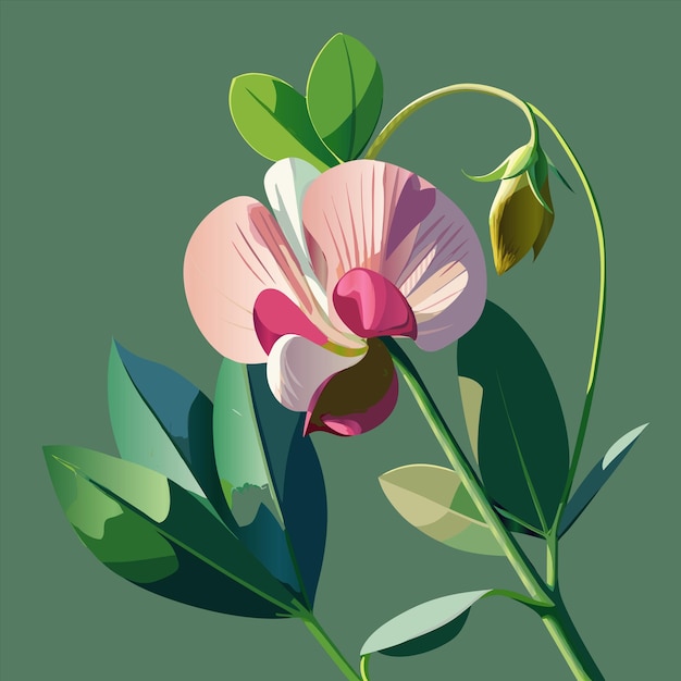 un dipinto di un fiore con la parola "fiori"