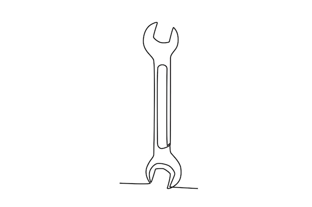 Un disegno a linea continua di una chiave Illustrazione vettoriale del design grafico a una linea di bui