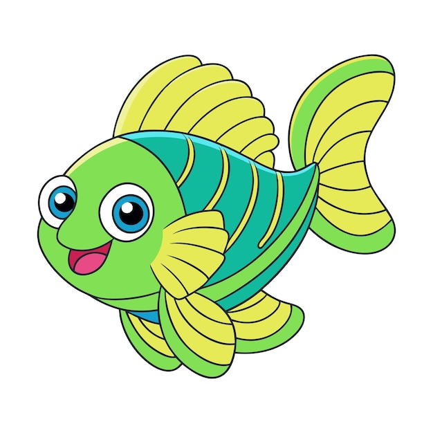 un disegno di cartone animato di una tartaruga marina verde con una testa gialla