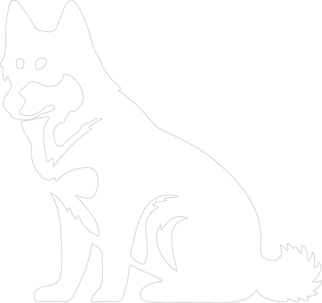 un disegno di un cane con un tag che dice gatto