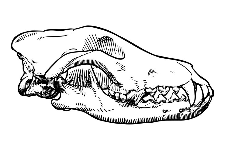 Vettore un disegno di un dinosauro con la bocca aperta