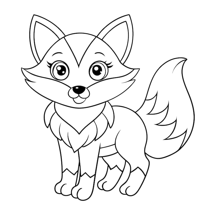 Vettore un disegno di un gatto di cartone animato con un cuore sul petto