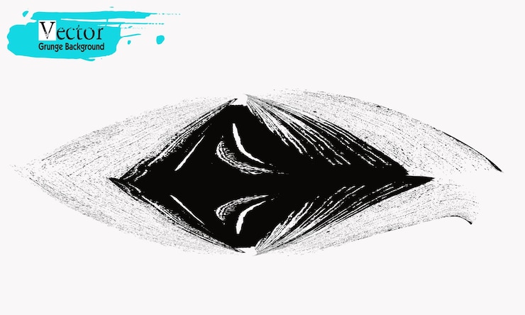 Vettore un disegno di un occhio con le parole occhio su di esso