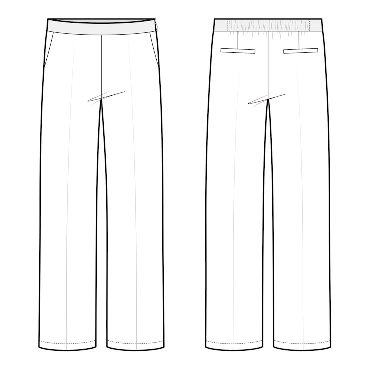 Vettore un disegno di un paio di pantaloni che dicono jeans