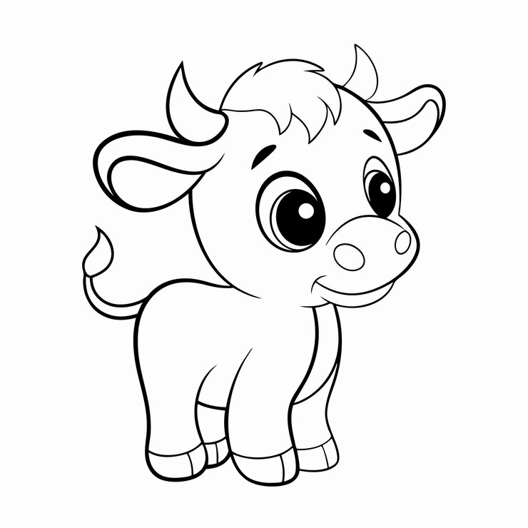 Vettore un disegno di un piccolo cavallo con una coda che dice la coda di una mucca