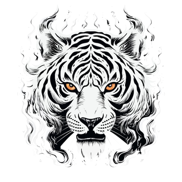 Un disegno di una tigre