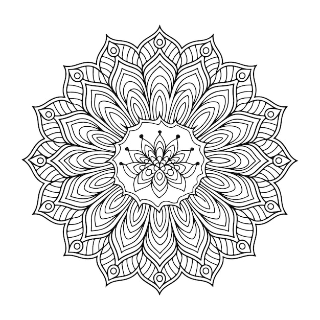 un disegno in bianco e nero di un fiore con un fiore su di esso