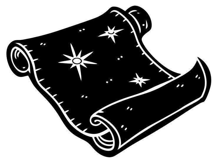 Vettore un disegno in bianco e nero di un guanto con una stella su di esso