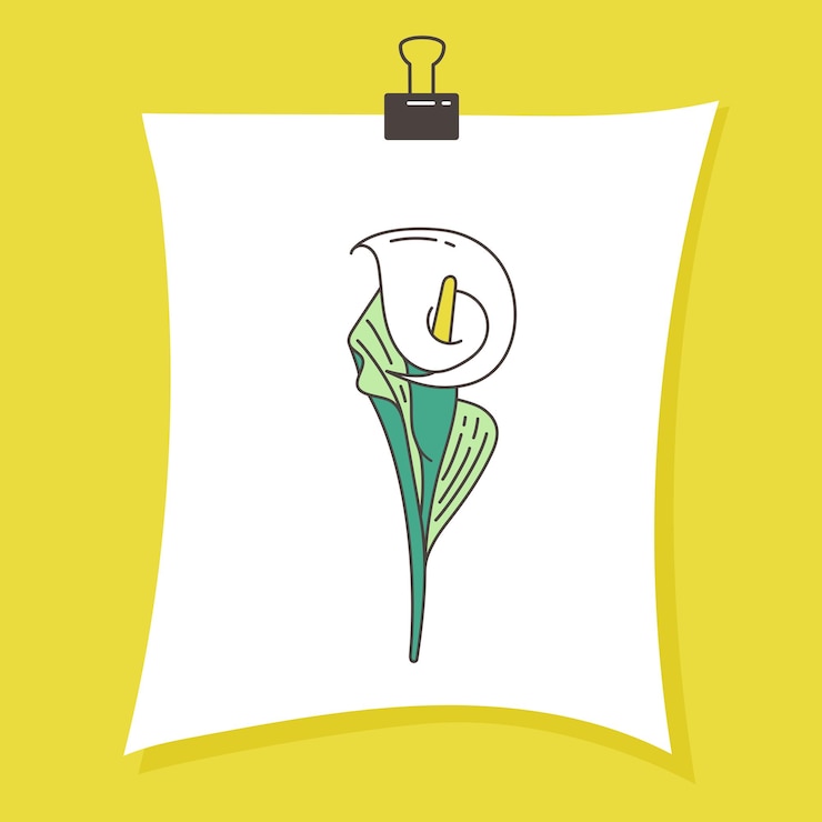 Vettore un fiore di calla