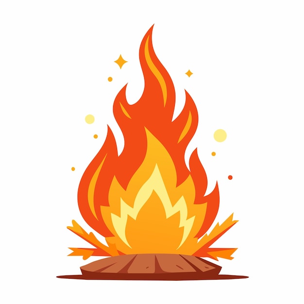 un fuoco in una scatola con una foto di un fuoco su di esso