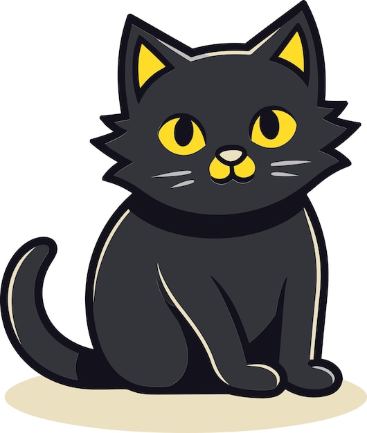 un gatto nero con gli occhi gialli e un collare nero