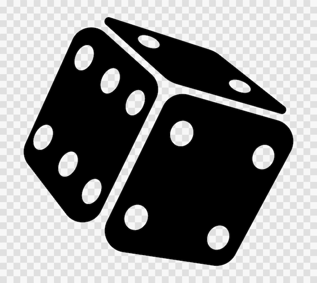 Un gioco di dadi simbolo di dadi da gioco quadrato