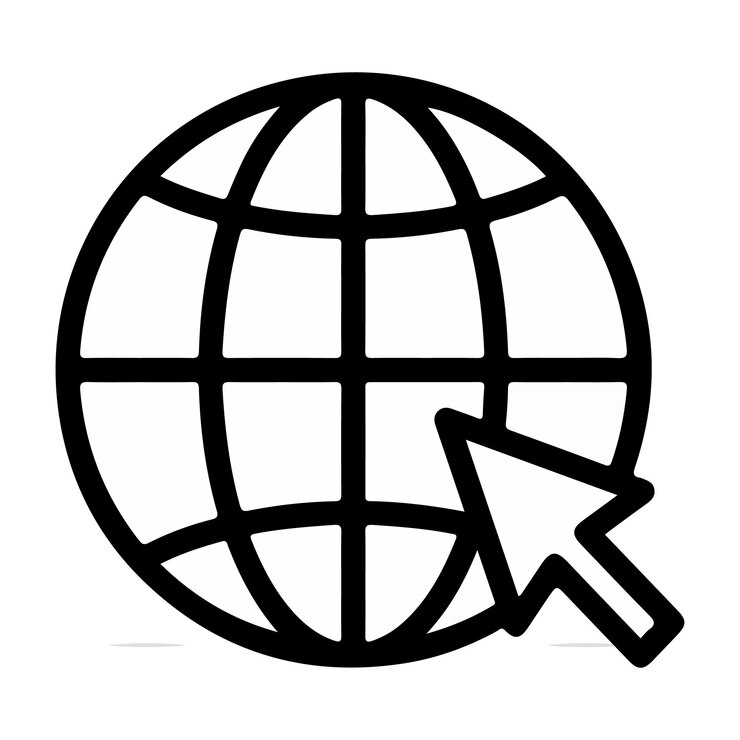 Vettore un globo con una freccia che indica a sinistra