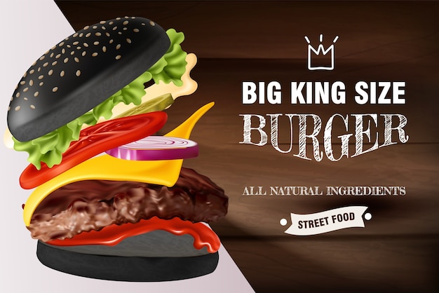 Un grande hamburger king size.
