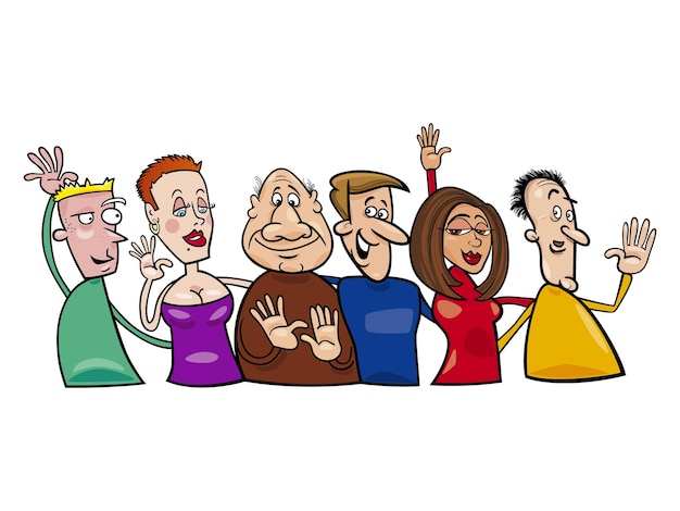 Un gruppo di amici felici