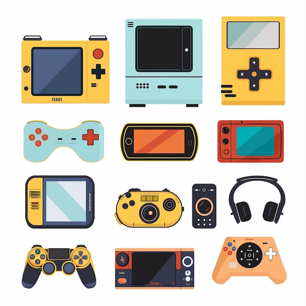 un gruppo di controller di videogiochi con uno che dice videogioco