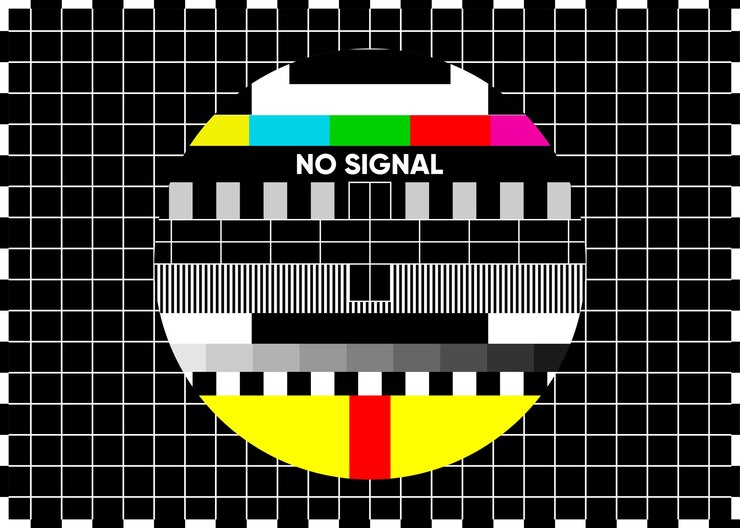 Un guasto televisivo distorto Nessun segnale televisivo Rete di Nessun segnali sfondo astratto Illustrazione vettoriale