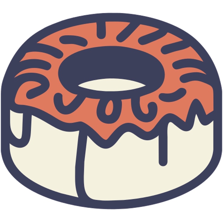Vettore un'icona di design per una torta bundt una torta a forma di anello spesso bagnata di glassa o icona di glassa