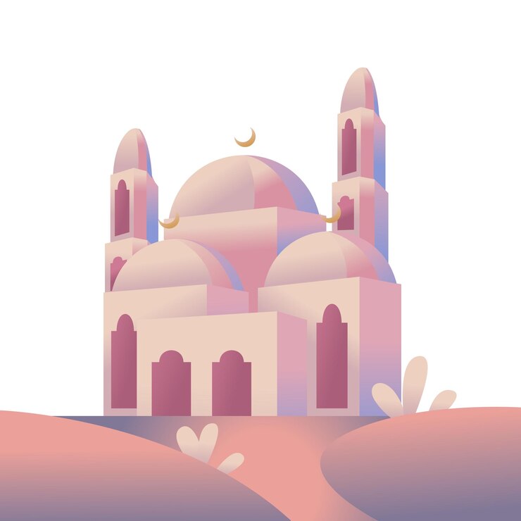 Un'illustrazione bellissima e sorprendente della moschea