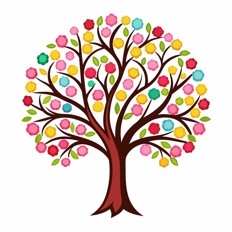 Vettore un'illustrazione colorata di una giornata di famiglia con palloncini e un cappello