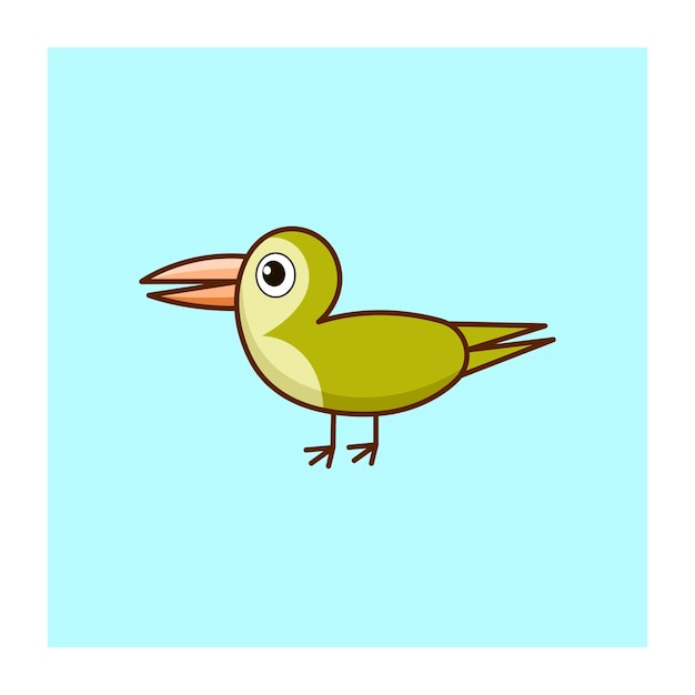 Un'illustrazione del fumetto di vettore dell'uccello canarino