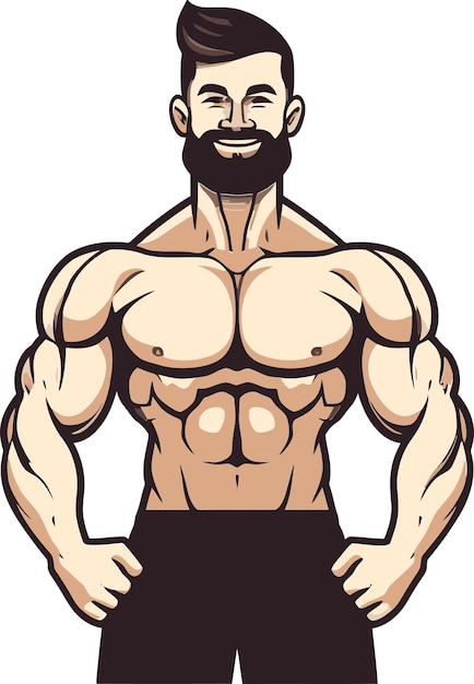 un'illustrazione di un uomo con la barba e i baffi