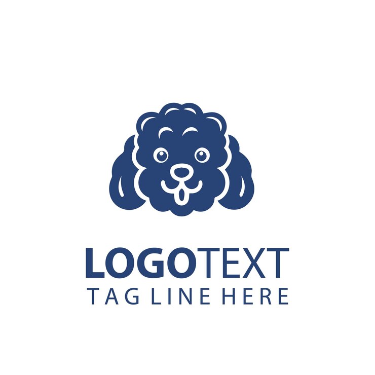 Un'illustrazione vettoriale del logo di un cane domestico
