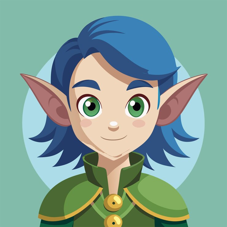 Vettore un'immagine animata di un personaggio animato con uno sfondo verde
