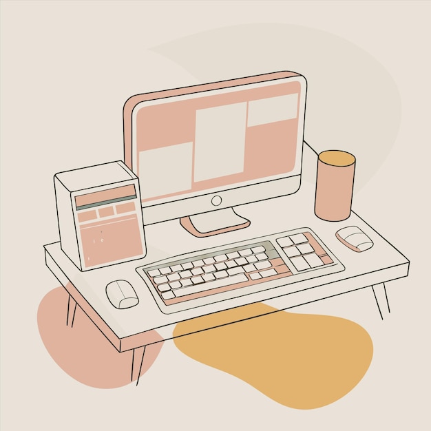 un'immagine di un computer con una scatola in cima